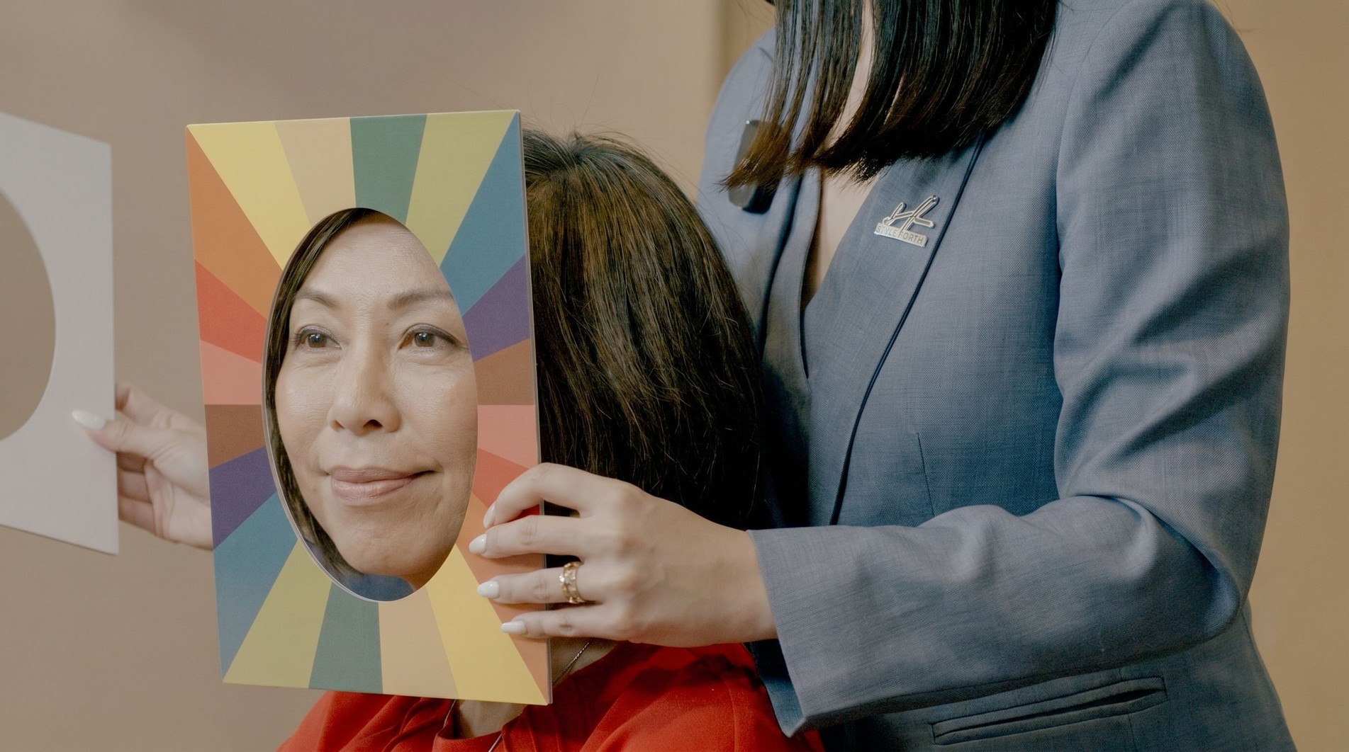 Colour swatches draped to the face during a Style Forth analysis
